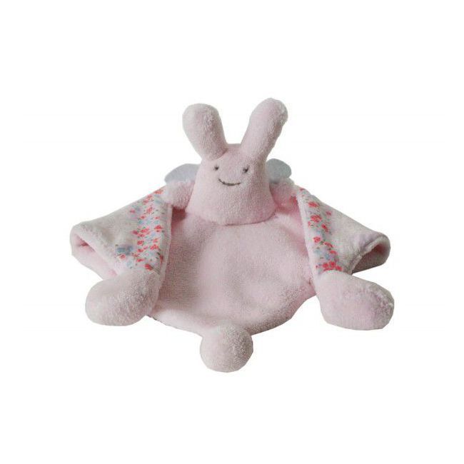 Jouets > Doudous et Peluches > Doudou Triangle Ange Lapin Rose