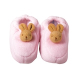 Chaussons Lapin avec Hochet Roses