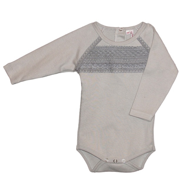 Mode > Bébé Garçon (0-24 mois) > Body Bébé Manches Longues - Gris