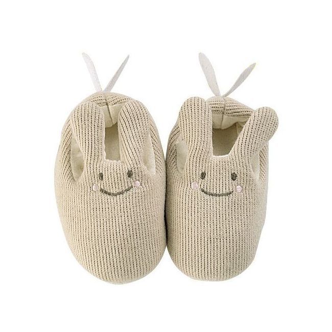 Chaussons beiges forme lapin