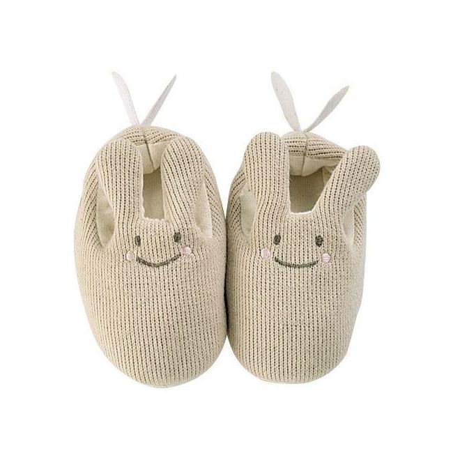 Chaussons beiges forme lapin, Fille