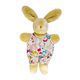 Doudou Lapin Hochet Salopette Liberty