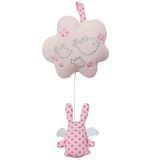 Nuage Musical Ange Lapin Rose