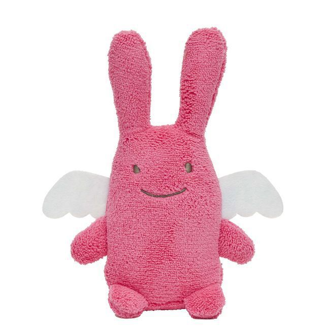 Jouets > Doudous et Peluches > Doudou Triangle Ange Lapin Rose