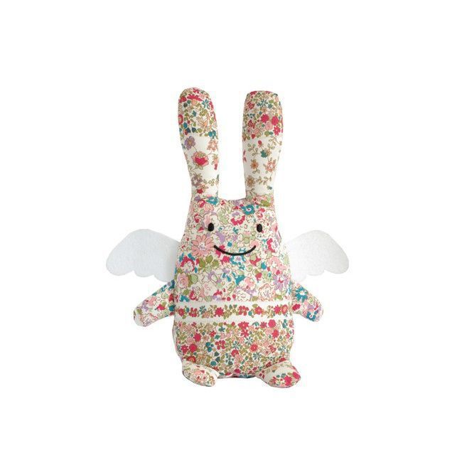 Jouets > Doudous et Peluches > Doudou Musical Lapin Liberty : Rose & Milk