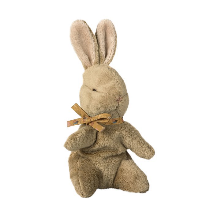 Maileg Peluche Bébé Lapin Baby Bunny Ruban Ocre