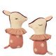 Hochet Doudou Bambi en Tricot - Rose