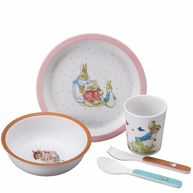 Pierre Lapin Coffret Cadeau Repas Bébé Peter Rabbit Petit Jour Rose