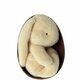 Peluche Lapin Bunny dans son Oeuf - Jaune Pastel