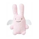 Ange Lapin Hochet Rose (12cm) 