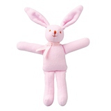 Doudou Lapin Hochet Rose