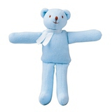 Doudou Ours Hochet Bleu