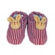 Chaussons Lapin avec Hochet Rayures