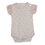 Body Bébé Petites Manches Etoiles - Gris Taupe