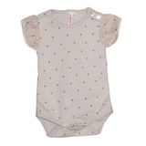 Body Bébé Petites Manches Etoiles - Gris Taupe