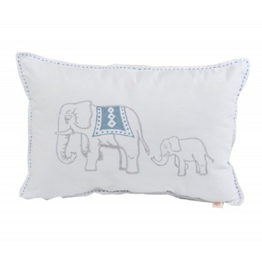 Coussin Eléphant Bleu