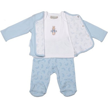 Ensemble 3 Pièces pour Bébé Peter Rabbit Bleu