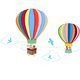 Sticker Mural "Hot Air Balloons" 