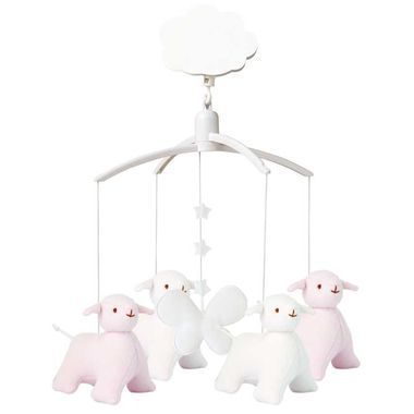 Mobile Musical Mouton Rose et Blanc