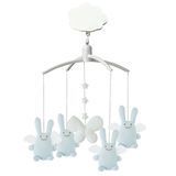 Mobile Musical Ange Lapin Bleu Ciel