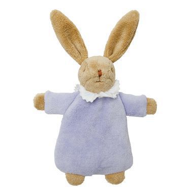 B6- DOUDOU PELUCHE HOCHET MAMAS & PAPAS LAPIN BLANC ECRU 22cm