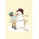 Tableau "Belle and Boo Build a Snowman" (21x26cm)