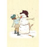 Tableau "Belle and Boo Build a Snowman" (21x26cm)