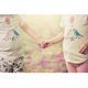 T-shirt Bébé Love Birds Ecru