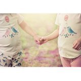 T-shirt Bébé Love Birds Ecru