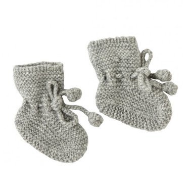 Chaussons Naissance Cachemire Gris