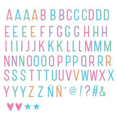 Set de Lettres Pastels pour Lightbox