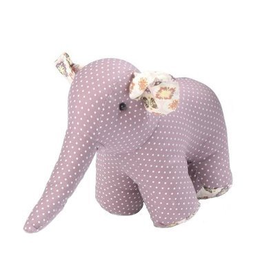 Petit Eléphant en Tissu Parme