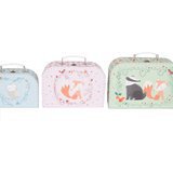 Set de 3 Valisettes Rétros Woodland Friends