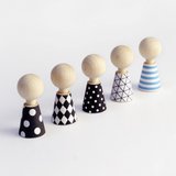 Figurines en Bois Modern Pebbles