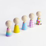 Figurines en Bois Color Pebbles