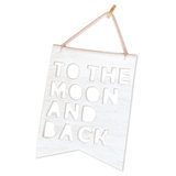 Bannière "To the Moon and Back" - Blanc