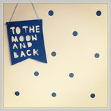 Bannière "To the Moon and Back" - Noir