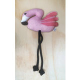 Coussin Flamant Rose en Alpaga