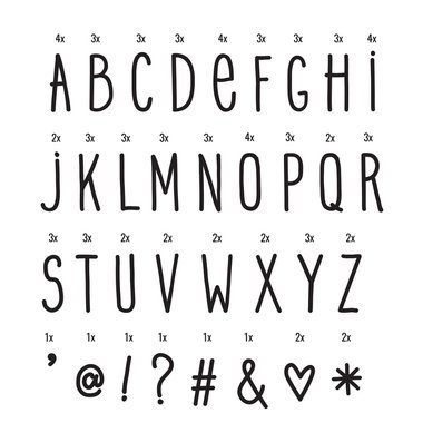 Set de Lettres "Hand Drawn" pour Lightbox