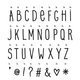 Set de Lettres "Hand Drawn" pour Lightbox