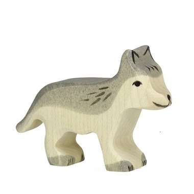Figurine en Bois - Petit Loup