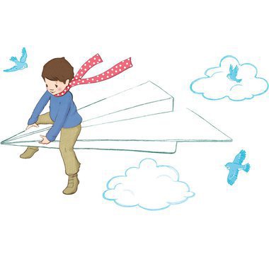 Sticker Mural "My Paper Plane" 