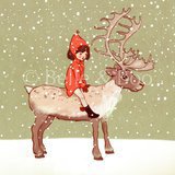 Gravure "Me & My Reindeer" (25x25cm)