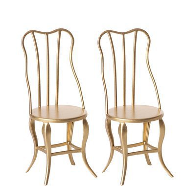 Set de 2 Chaises Vintage Dorées (Micro)  