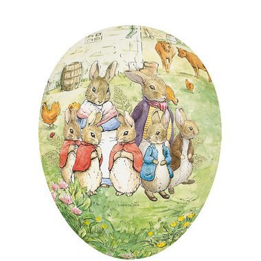 Oeuf de Pâques Vintage - Peter Rabbit Bunny Family