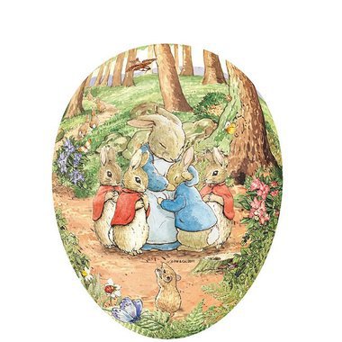 Oeuf de Pâques Vintage - Peter Rabbit and Mrs Rabbit