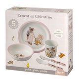 Coffret Repas 5 pièces Ernest et Célestine - Rose