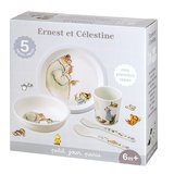 Coffret Repas 5 pièces Ernest et Célestine - Bleu Gris