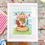 Gravure Belle and Boo "Carnival Carousel" (28x35cm)