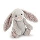 Peluche Lapin Gris Silver Blossom (18 cm)